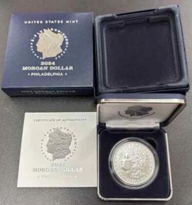 2024 P Morgan Silver Dollar W/ COA in OGP Philadelphia w/Box and COA - Picture 1 of 1