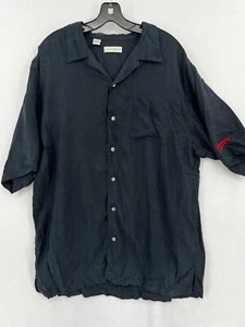 Milwaukee Tools Button Up Silk Camp Shirt Men's Size XL Black Short Sleeve - Picture 1 of 9