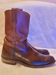 RED WING Vintage Soft Toe Pull-On Leather Western Riding Boots Size Men's 9C - Picture 1 of 15