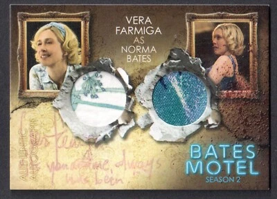 BATES MOTEL SEASON 2 Breygent AUTOGRAPH DUAL COSTUME CARD #DCVA VERA FARMIGA - Image 1 of 3