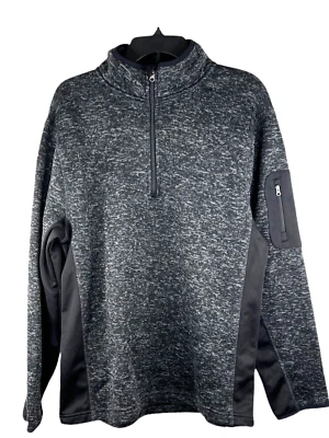 Chaqueta Polo Club Beverly Hills Pullover 1/4 Cremallera Talla Grande Negra Gris Blanca Usada en Excelente Condición Foto 1 de 4