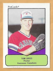TOM DREES VANCOUVER CANADIENSES #161 - TARJETAS PROFESIONALES 1990 - Imagen 1 de 2