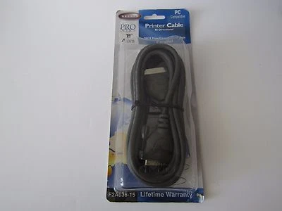 Belkin F2A036-15 Standard Parallel Printer Cable 15 feet. New - Image 1 of 3