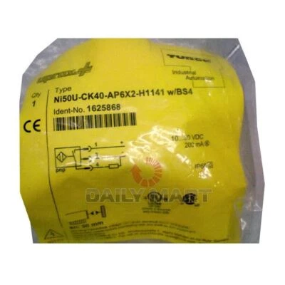 New In Box TURCK NI50U-CK40-AP6X2-H1141 NI50UCK40AP6X2H1141 Rectangular Sensor - Image 1 of 3