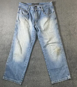 Jeans Southpole Pierna Ancha Azul Suelto Grunge Desteñido Hip Hop 82628 Para hombres 34x30 - Imagen 1 de 10
