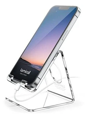  Cell Phone Stand, Desk Accessories - Clear Office Cell Phone Holder, clear - Image 1 of 4