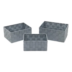 3 x Aufbewahrungskörbe Geschenkkorb Regal Organizer für Home Office Schlafzimmer Bad - Bild 1 von 8