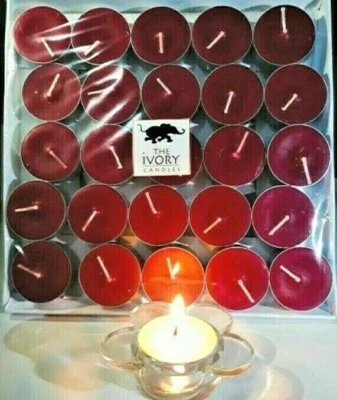 The Ivory Candle - Vela decorativa color rojo claro té paquete de 25 envío gratuito Foto 1 de 3