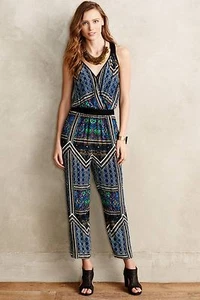 NEW Anthropologie Antora Cropped Jumpsuit by Lilka Size S - Picture 1 of 3