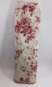Floral Brocade Ivory Pink Fabric Embellished Material Sewing Fabric (New)*** - Picture 1 of 13