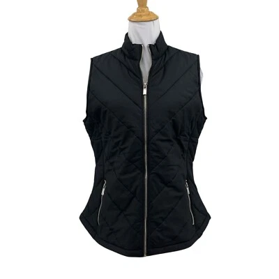 Tail Tech Vest Women M Medium Black Sonny Quilted Full Zip Stand Collar Jacket - Image 1 of 4