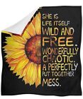 Sonnenblume Schmetterling Decke weich warm leicht gemütlich Plüschtier Überwurf Decke Bett C