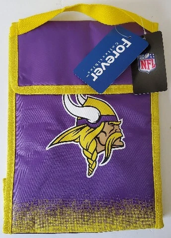 Forever Collectibles Minnesota Vikings Insulated Lunch Bag Cooler Gradient NWT Cover