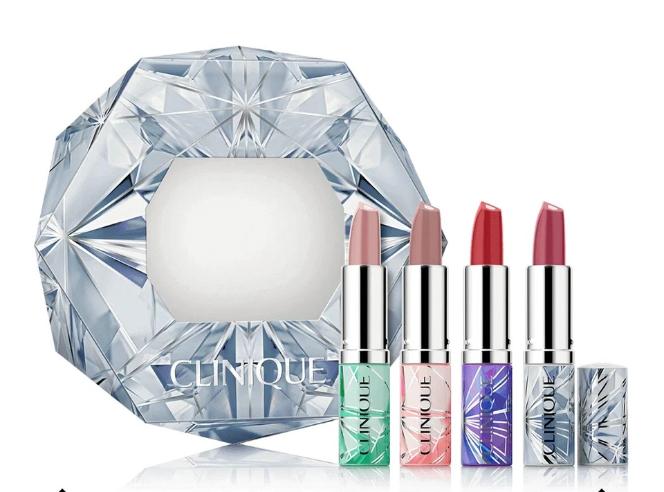 Clinique Kisses 4 peças batom dramaticamente diferente conjunto de presente 0,1 oz cada - Imagem 1 de 1