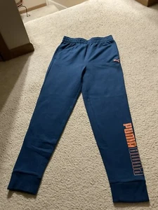 NWT PUMA Kids Boys Navy Athletic Sport Activewear Track Pants L(14/16) - Picture 1 of 3