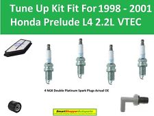 Air Oil Filter, PCV,Spark Plugs Fit for 1998 1999 2000 01 Honda Prelude L4 VTEC