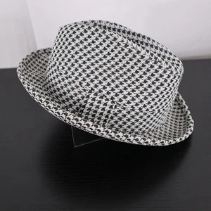 Vintage Penney’s Towncraft Fedora Hut Hahnentritt schwarz weiß Union Made USA - Bild 1 von 10
