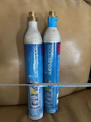 Lote de 2 botes de repuesto de cilindros de CO2 SodaStream vacíos 60L 14,5 oz Foto 1 de 2