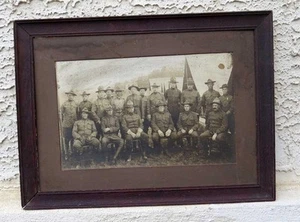 Original WWI Group Photo in Period Frame - 22.5" x 16.5" - Picture 1 of 6