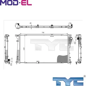RADIATOR ENGINE COOLING 725-0045 FOR RENAULT TRAFIC/II/Van/Platform/Chassis 2.5L - Picture 1 of 6