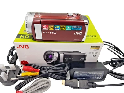 JVC GZ-E207 Full HD Everio Memory Camcorder Digital Camera GZ-E207REK Red Vintag - Image 1 of 4