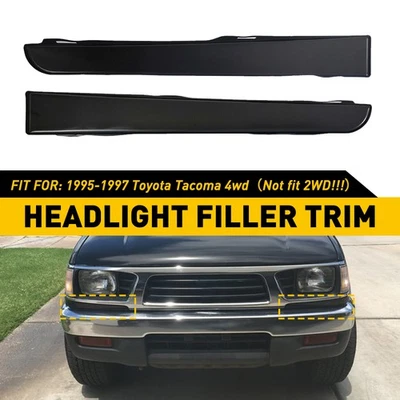 Front Bumper Grille Headlight Filler Trim For 1995-1997 Toyota Tacoma 4wd Only - Image 1 of 4