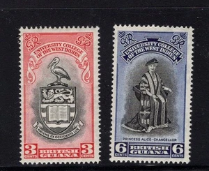 Britisch-Guayana 1951 B.W.I. University College Pelican MNH SG 328-9 SC 250-1 - Bild 1 von 1