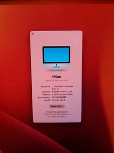 Apple iMac 21.5 inch 3.0GHz Dual-Core i5 2017 1TB 8GB RAM - Picture 1 of 3