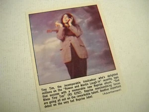 TINY TIM...el incomparable trovador... el éxito superior... 1968 promoción anuncio comercial - Imagen 1 de 1