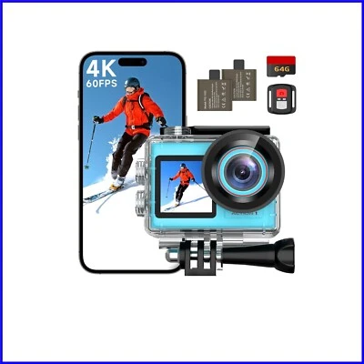 30MP Action Camera with Wireless Remote & Exceptional Stabilization Features - Image 1 of 4