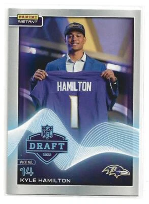 2022 Panini Instant Kyle Hamilton Draft Night Rookie Card /699 - Image 1 of 2