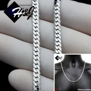 24"MEN's Stainless Steel 4mm Silver Diamond Cut Miami Cuban Chain Necklace*N161 - Picture 1 of 4