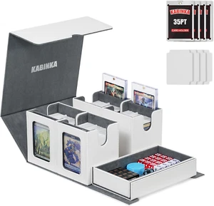Card Deck Box for MTG with Commander Display, 5 in 1 Trading Card Storage Box Fi - Picture 1 of 23