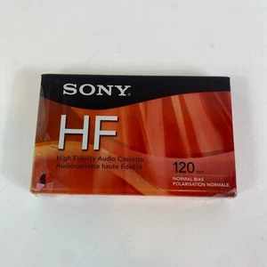 One Sony HF 120 Minute Blank Audio Normal Bias Cassette Tape - Sealed - Picture 1 of 10