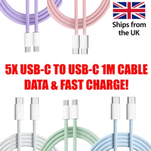 5X kabel USB typu C - różne pastelowe kolory (5x1M) - Zdjęcie 1 z 7