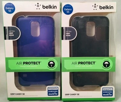 2-Belkin Grip Candy SE Air Protect Samsung Galaxy S5 Blue/gray & Black/gray - image 1 of 3