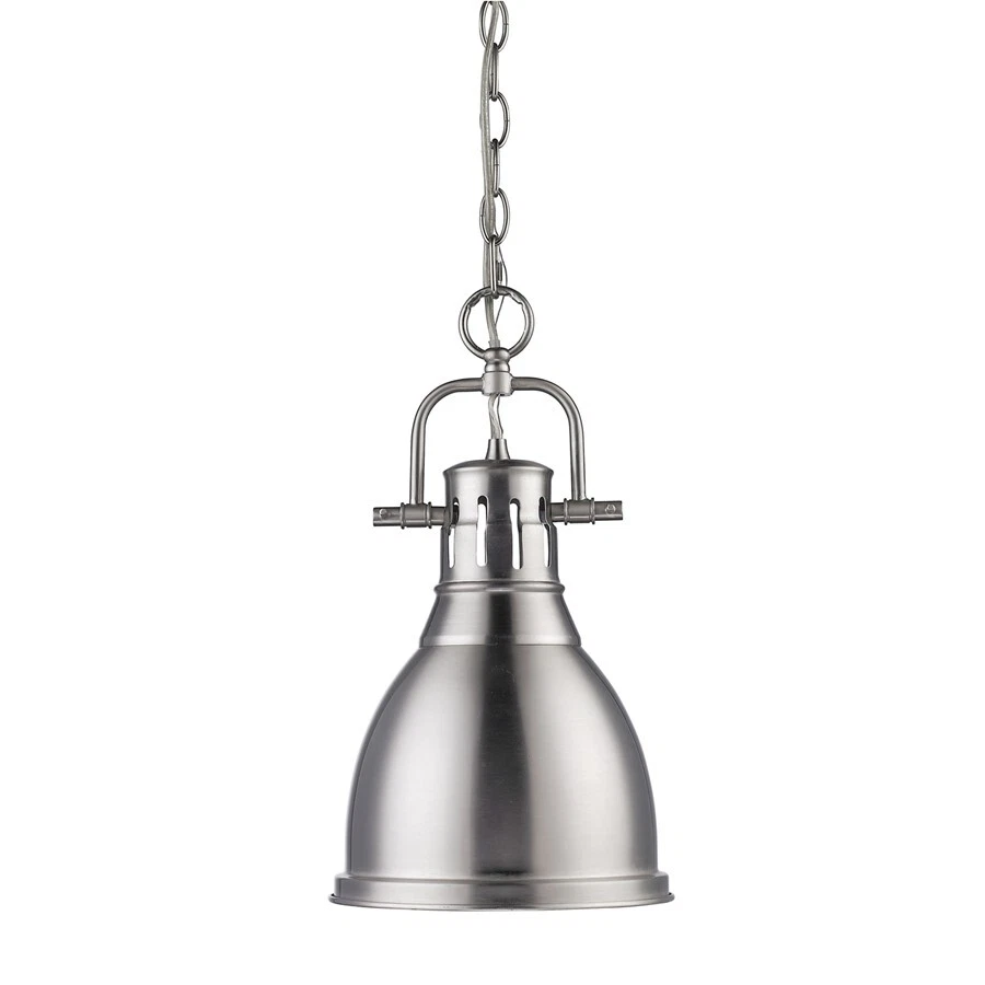Golden Lighting Duncan Mini Pendant, Pewter - 3602-SPW-PW - Image 1 of 1