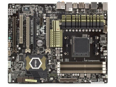 ASUS SABERTOOTH 990FX Socket AM3+ DDR3 AMD 990FX USB3.0 SATA ATX Motherboard - Image 1 of 3