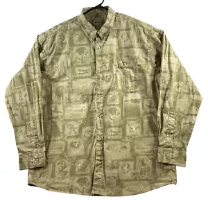 Camicia manica lunga Columbia XL Performance Hunting Gear PHG stampa uccellino canino - Foto 1 di 10