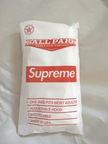 Supreme SS20 Ballpark Box Logo Poncho Rain 100% Autentico Nuovo Deadstock DS