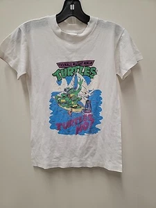 Vintage Teenage Mutant Ninja Turtle "Turles Ho!" T-Shirt Sz YOUTH L USA - Picture 1 of 11