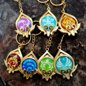 Genshin Impact Sumeru Vision Metal Keychain Key Ring Eye Of Original God Gift - Picture 1 of 32