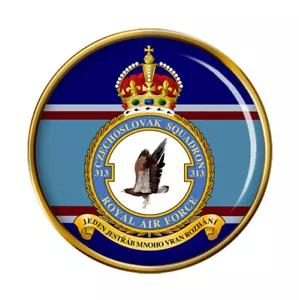 313 Czechoslovak Squadron, RAF Pin Badge - Picture 1 of 3