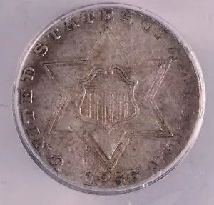 1856 Three Cent Silver - ANACS EF40 - Picture 1 of 3