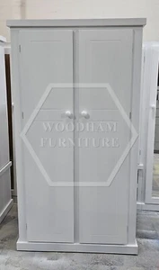 HANDMADE AYLESBURY FULL HANGING WARDROBE IN WHITE (NOT FLATPACKED) - Picture 1 of 9