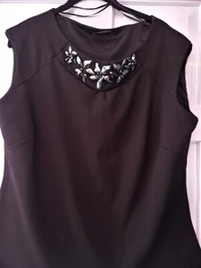 Roman Originals Black Beaded Blouse - Picture 1 of 6