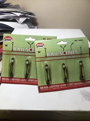 MODEL POWER RAIL SCENES 8483 BRASS LIGHTED LAMP POST Handcrafted N Gauge (2) - Image 1 of 4