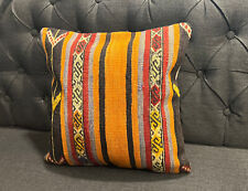 Colorful Authentic Pillow, Handmade Soft Kilim Pillow Cover, 17 x 17 inc  C:58