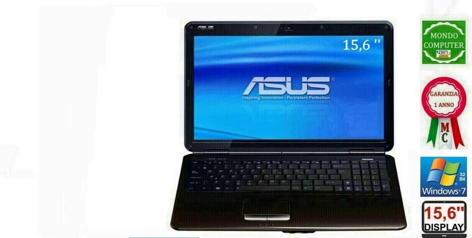 PORTATILE NOTEBOOK ASUS CPU INTEL CELERON & WINDOWS 7 PRO (32 bit) - Immagine 1 di 1