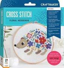Craft Maker Cross-stitch Kit: Floral Hedgehog - Hinkler